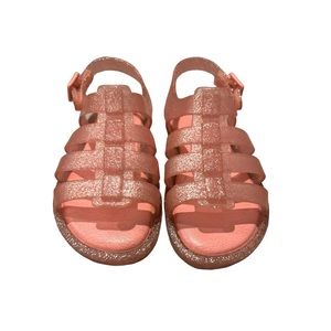 Mini Melissa Girls Flox Gladiator Sandal Jelly Size 9 pink Jelly